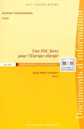 Couverture du produit · Une PAC forte pour l'Europe élargie