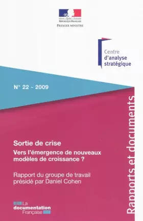 Couverture du produit · Vers l'emergence de nouveaux modeles de croissance (rapport cohen)