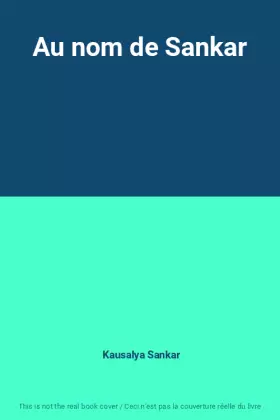 Couverture du produit · Au nom de Sankar