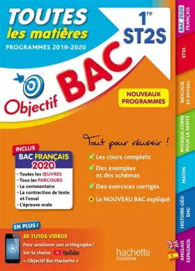 Couverture du produit · Objectif Bac - Toutes les matières 1ère ST2S