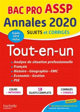 Couverture du produit · Annales Bac 2020 Le Tout-en-Un Bac Pro ASSP