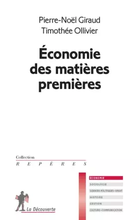Couverture du produit · Économie des matières premières
