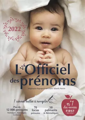 Couverture du produit · L'officiel des prénoms 2022 : plus de 12 000 prénoms
