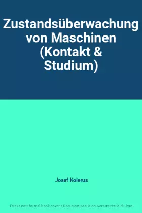 Couverture du produit · Zustandsüberwachung von Maschinen (Kontakt & Studium)