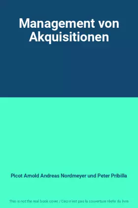 Couverture du produit · Management von Akquisitionen