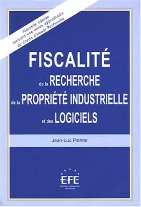 Couverture du produit · Fiscalité de la recherche, de la propriété industrielle et des logiciels