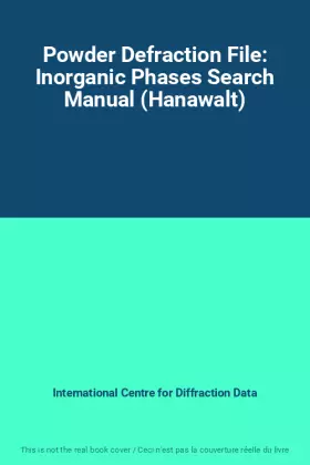 Couverture du produit · Powder Defraction File: Inorganic Phases Search Manual (Hanawalt)