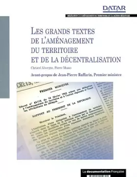 Couverture du produit · Les grands textes de l'aménagement du territoire et de la décentralisation