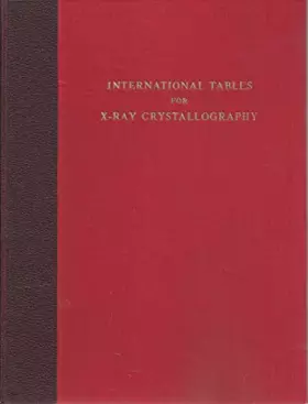Couverture du produit · International Tables For X-Ray Crystallography: Vol 2