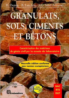 Couverture du produit · Granulats, sols, ciments et bétons