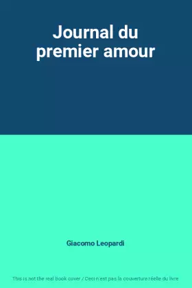 Couverture du produit · Journal du premier amour