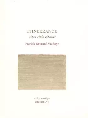 Couverture du produit · Itinerrance: Sites-Cités-Citains