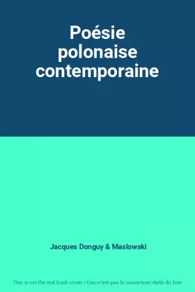 Couverture du produit · Poésie polonaise contemporaine