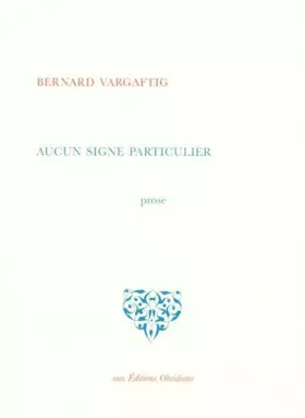 Couverture du produit · Aucun signe particulier