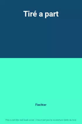 Couverture du produit · Tiré a part