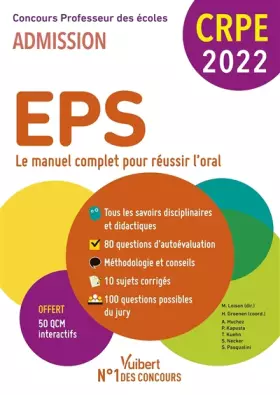Couverture du produit · CRPE - Concours Professeur des écoles - EPS - Le manuel complet pour réussir l'oral: Epreuve d'entretien - Admission 2022