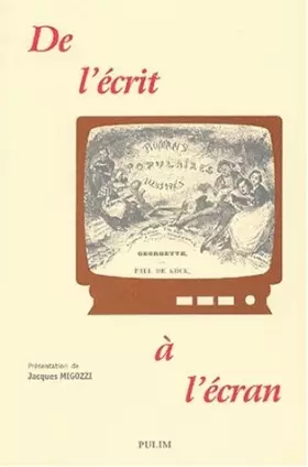 Couverture du produit · De l'écrit à l'écran