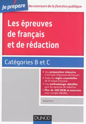 Couverture du produit · Les épreuves de français et de rédaction - Catégories B et C: Catégories B et C