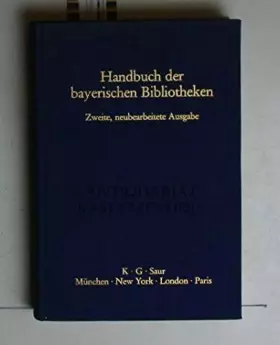 Couverture du produit · Handbuch der bayerischen Bibliotheken