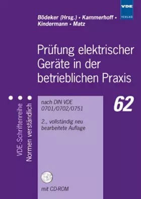 Couverture du produit · Prüfung elektrischer Geräte in der betrieblichen Praxis, m. CD-ROM