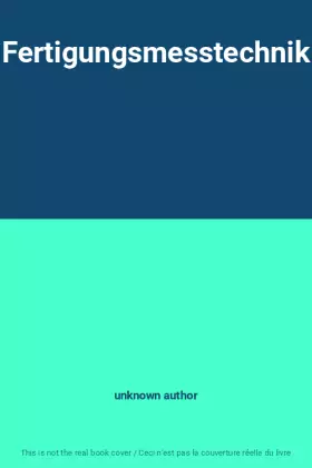 Couverture du produit · Fertigungsmesstechnik