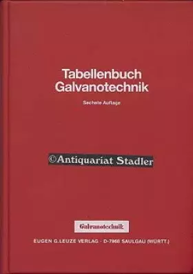 Couverture du produit · Tabellenbuch Galvanotechnik