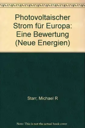 Couverture du produit · Photovoltaischer Strom für Europa.