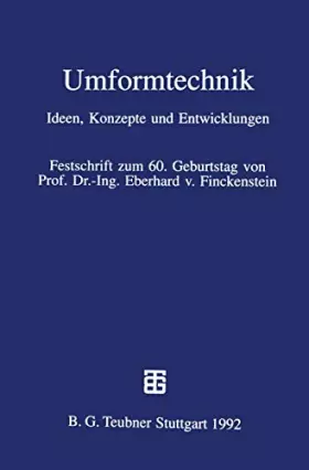 Couverture du produit · Umformtechnik: Ideen, Konzepte und Entwicklungen