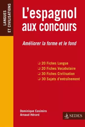 Couverture du produit · L'espagnol aux concours - 2e éd. - Améliorer la forme et le fond