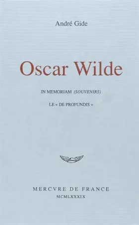 Couverture du produit · Oscar Wilde: In Memoriam, le «De Profundis»
