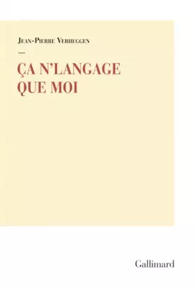 Couverture du produit · Ça n'langage que moi