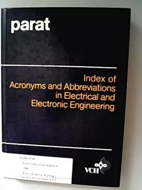 Couverture du produit · Parat-Index of Acronymus and Abbreviations in Electric and Electronic Engineering (Parat S.)