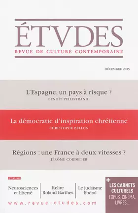 Couverture du produit · ETUDES DECEMBRE 2015 N4222