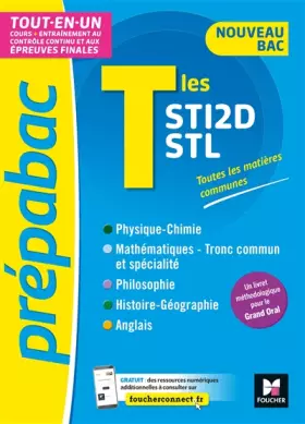 Couverture du produit · PREPABAC - Terminales STI2D/STL - Bac 2023 - Contrôle continu et épreuves finales - Révision