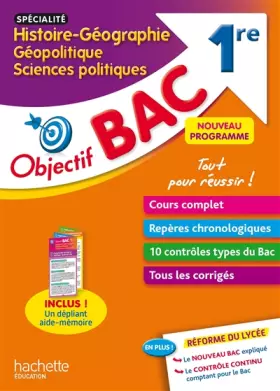 Couverture du produit · Objectif Bac SPECIALITE Histoire-Géo, géopolitique et sciences politiques 1re