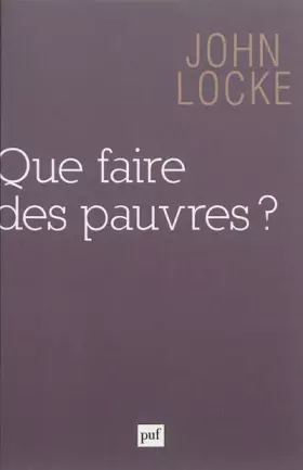 Couverture du produit · Que faire des pauvres ?