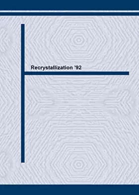 Couverture du produit · Recrystallization '92