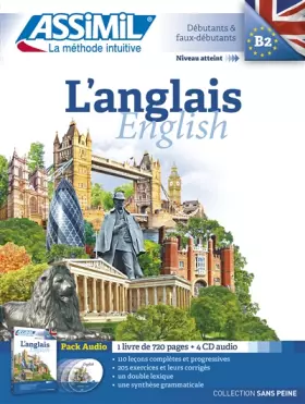 Couverture du produit · Anglais | Livre + CD audio | Apprendre l'Anglais Niveau B2 | Collection Sans Peine | Assimil