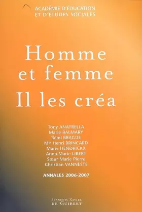 Couverture du produit · Homme et femme Il les créa