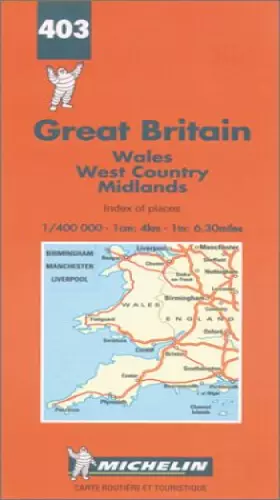 Couverture du produit · Carte routière : Pays de Galles - Angleterre Sud-Ouest et Midlands, N° 403