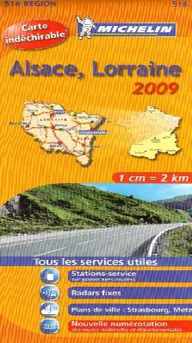 Couverture du produit · CARTE ROUTIERE ALSACE LORRAINE HR 2009