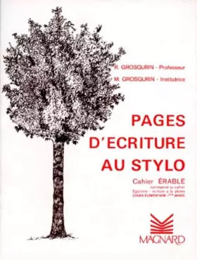 Couverture du produit · Cahier stylos-bille: Érable CE1
