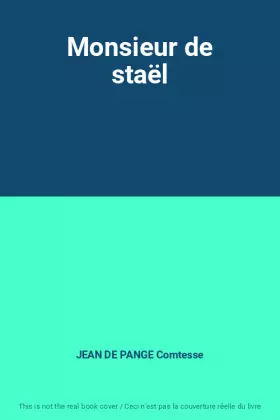 Couverture du produit · Monsieur de staël