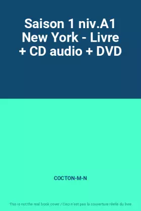 Couverture du produit · Saison 1 niv.A1 New York - Livre + CD audio + DVD
