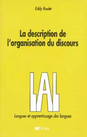 Couverture du produit · Description de l'organisation des discours