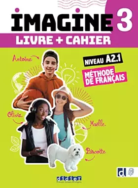 Couverture du produit · Imagine 3 - Niv. A2.1 - 3 unités - Livre + cahier + didierfle.app