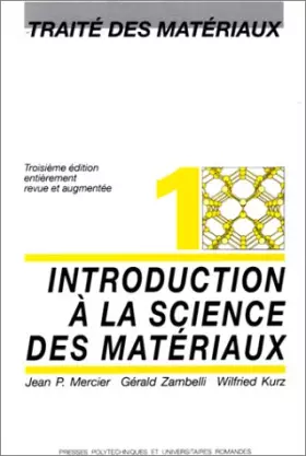 Couverture du produit · Introduction à la science des matériaux