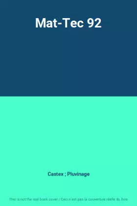 Couverture du produit · Mat-Tec 92