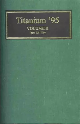 Couverture du produit · Titanium '95: Proceedings of the 8th World Conference (matsci)