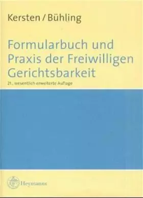 Couverture du produit · Formularbuch und Praxis der Freiwilligen Gerichtsbarkeit